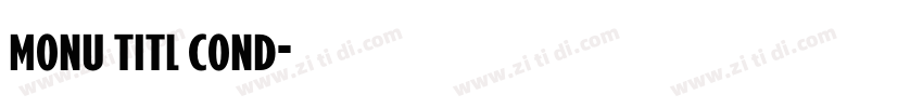 monu titl cond字体转换